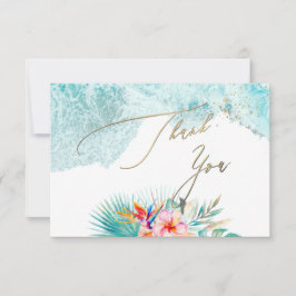 Convites PixDezines Paraíso Tropical da Praia Obrigado