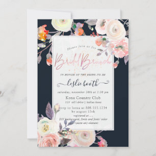 Convites PixDezines Peaches+Cream Roses Brunch de Noiva
