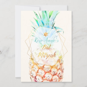 Convites PixDezines Pineapple Bat Mitzvah