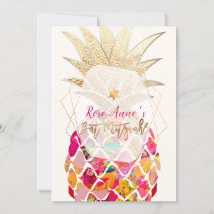 Convites PixDezines Pineapple Bat Mitzvah