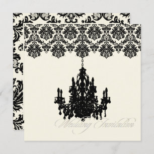 Convites PixDezines Piqué Damask + Chandelier