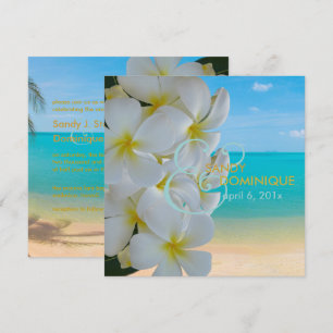 Convites PixDezines Plumeria Lei/casamento na praia/tropica
