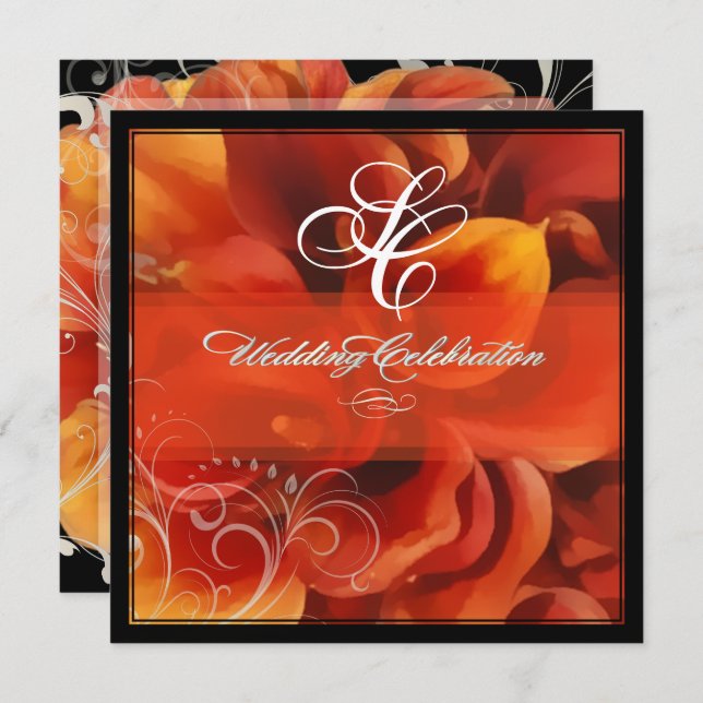 Convites PixDezines queimou Lily (Frente/Verso)