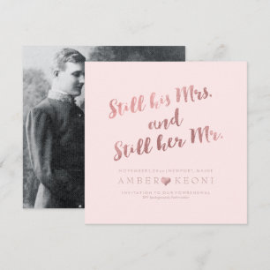 Convites PixDezines Renovação de Votos/Falso Dourado Rosa/ 