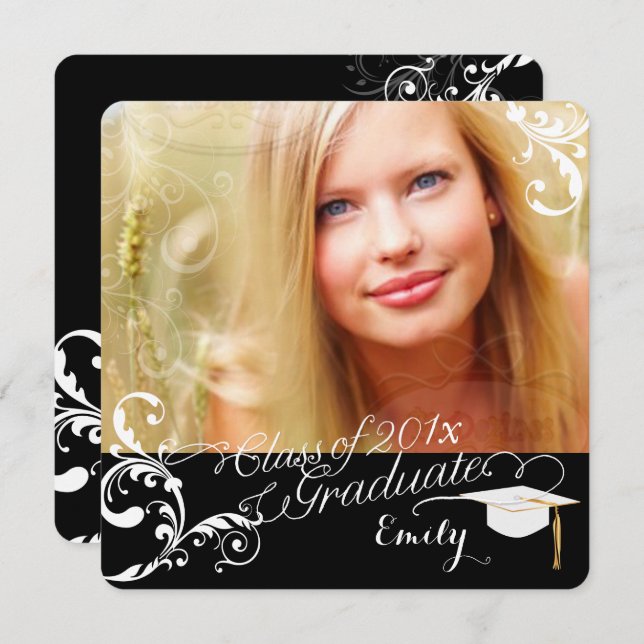 Convites PixDezines Roda Graduação/cor DIY+fontes (Frente/Verso)