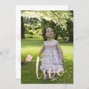 Convites PixDezines Rosa Dourado Borboletas Cor de Água