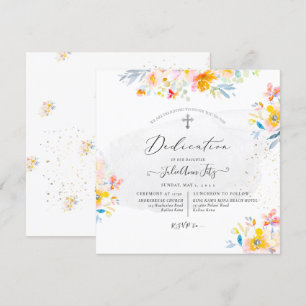 Convites PixDezines Rosas de Verão em Aquarela Dedicação