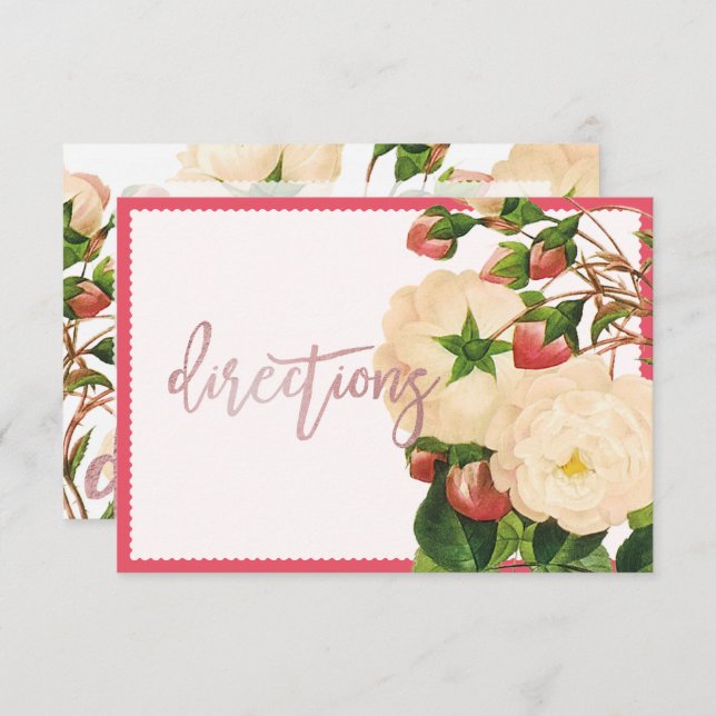 Convites PixDezines Rosas Vitorianas Nivea/Redoute (Frente/Verso)