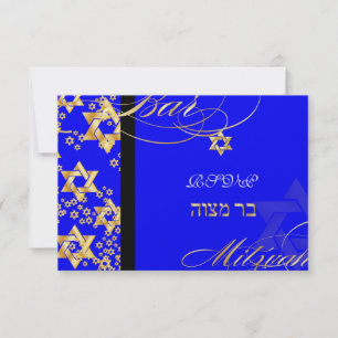 Convites PixDezines rsvp, Bar Mitzvah/cor de fundo DIY