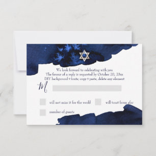 Convites PixDezines RSVP Céu Noturno Bar Mitzvah ✡