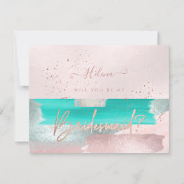 Convites PixDezines Sage Blush+Aqua Você Será .. Dama de Ho