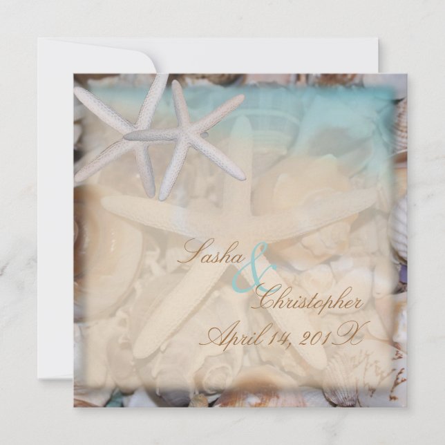 Convites PixDezines Sob O Mar, Starfish/Convites (Frente)