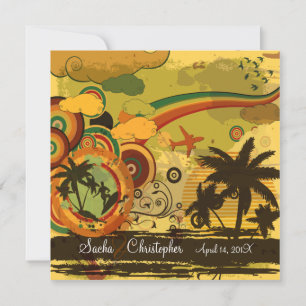 Convites PixDezines Surfistas Retro, eventos de destino