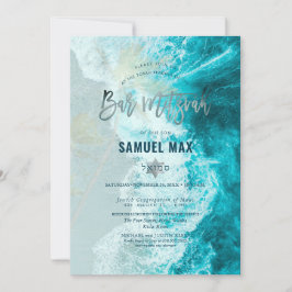 Convites PixDezines Surfs Up Bar Mitzvah da Praia