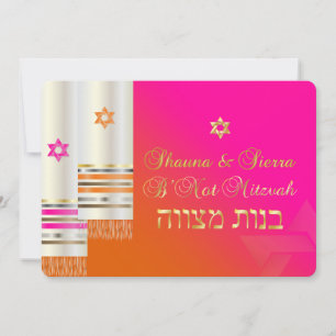 Convites PixDezines talit/na moda b'not mitzvah/diy color