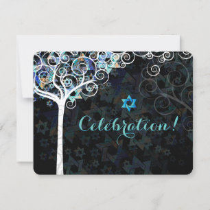Convites PixDezines Tree of Life Bat Mitzvah/recepção