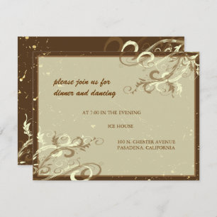 Convites PixDezines VANILLA SWIRLS/CAFE AU LAIT