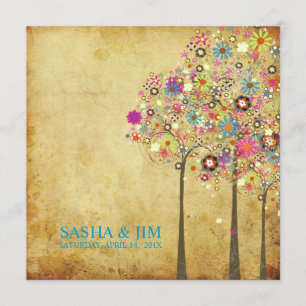 Convites PixDezines Vintage Summer Blooms/cor DIY