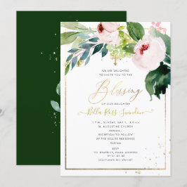 Convites PixDezines Watercolor Delicar Batismo De Blush Blo