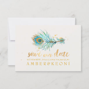 Convites PixDezines Watercolor Plume/salve nossa data