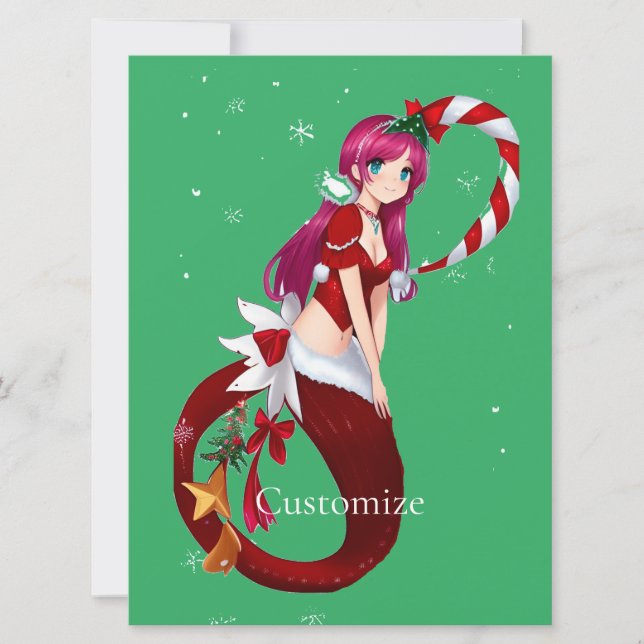 Convites Pixie Mermaid Thunder_Cove Natal (Frente)