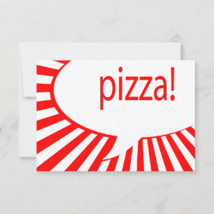 Convites pizza!: bolha de conversa em quadrinhos