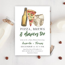 Pizza, Cervejas e Fraldas também - Chá de Bebê