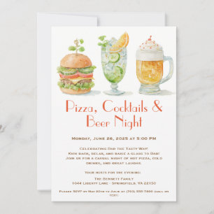 Convites Pizza, Coquetéis & Cerveja – Festa do Dia dos Pais