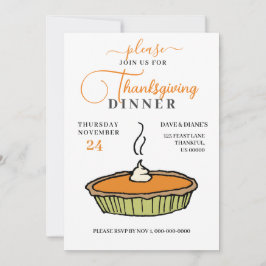 Convites Pizza de Abóbora, Janto de Ação de Graças