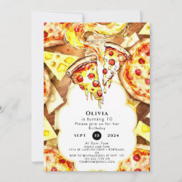 Convites Pizza de Festa Simples