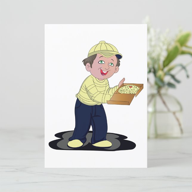 Convites Pizza Delivery Boy (Criador carregado)