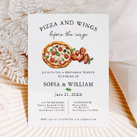 Pizza E Asas Antes Do Janto De Ensaio Dos Anéis