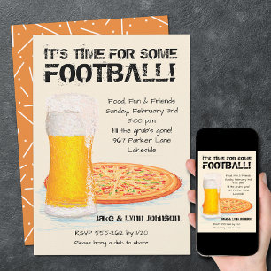 Convites Pizza e Beer Football