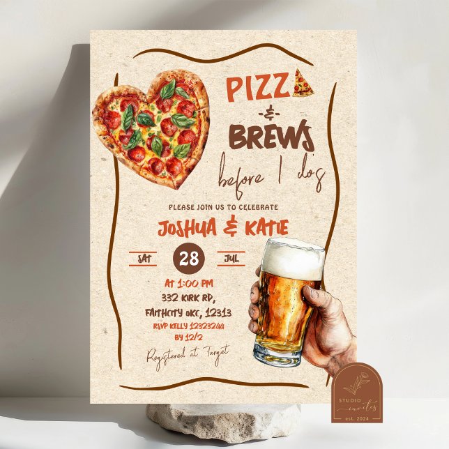 Convites Pizza e Cervejas Antes de Eu Fazer Chuveiro de Cas (Criador carregado)