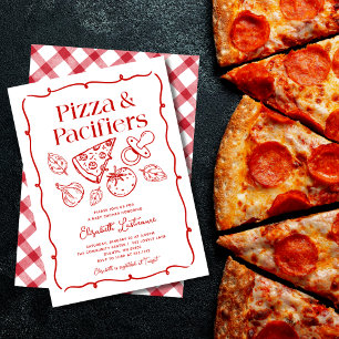 Convites Pizza e Chupetas: Chuvinha de Bebê Italiana Desenh