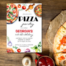 Pizza festa de aniversário italiano