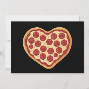 Convites Pizza Formato Coração Fofo Dia de São Valentim