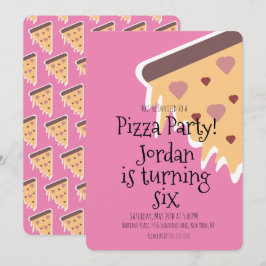 Convites Pizza Lover Foodie Party Queijo Fatia de Pizza Ani