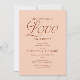 Convites Pizza Moderna Ensaio de Casamento Rosa Claro