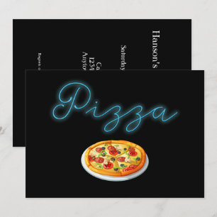 Convites Pizza Neon Glow