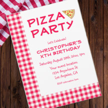 Pizza Party Kids Birthday