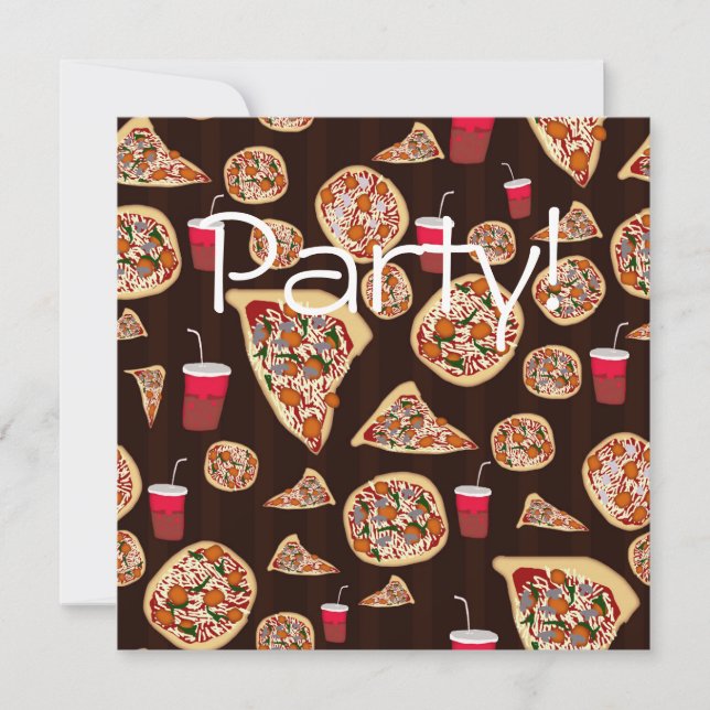 Convites Pizza Pattern (Frente)