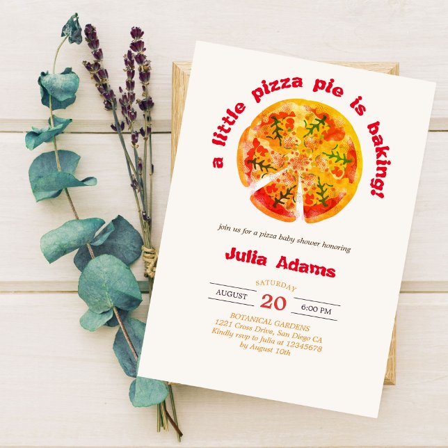 Convites Pizza quente Torta de maçã churrasco cheio de quei (Criador carregado)