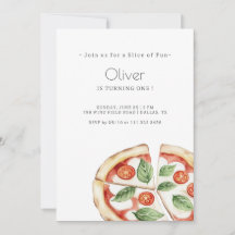 Pizza Slice of Fun Birthday Invitation