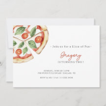 Pizza Slice of Fun Birthday Invitation