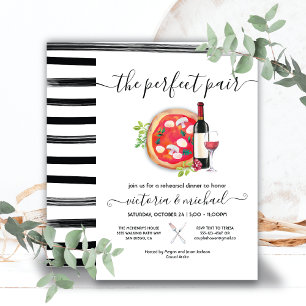 Convites Pizza & Vinho Janto de pares perfeitos italiano