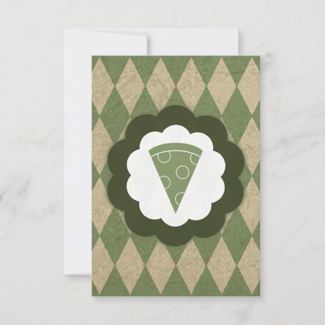 Convites pizza vintage (Frente)
