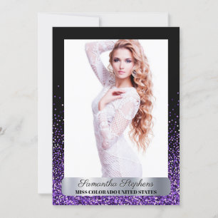 Convites Placa Automática de Pageant de Shimmer Roxo
