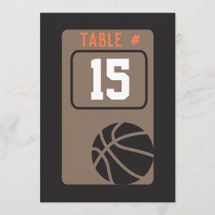 Convites Placa Bar de Mesa BASKETBALL Mitzvah