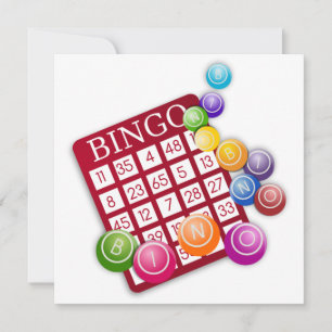 Convites Placa BINGO com BINGO Balls